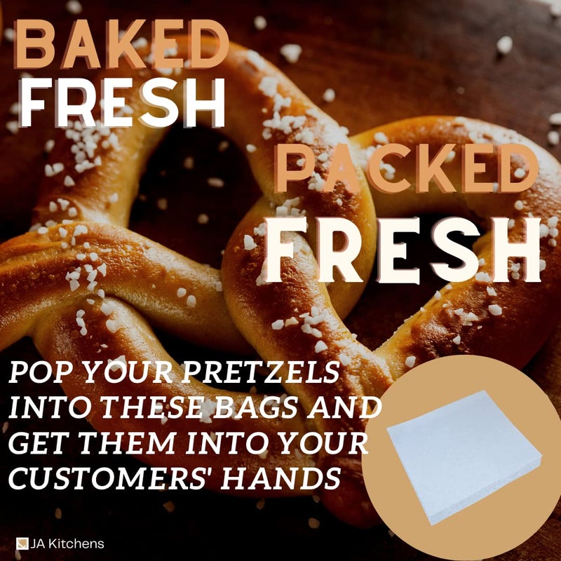 JA Kitchens Deli Wrappers/Double Open/Pretzel Bags, White (250 Count) - Image 3
